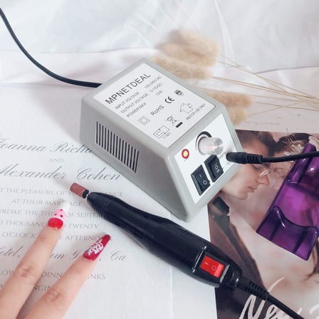 Tırnak makinesi Efile elektrikli tırnak matkap tırnak törpüsü kiti, akrilik tırnaklar için, poli jel tırnak sanatı, salon kullanımı veya ev kullanımı için (gri setB)