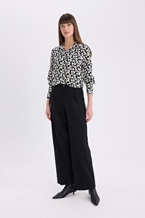DeFacto Regular Fit Baskılı Uzun Kollu Gömlek I8266AZ25SPBK81