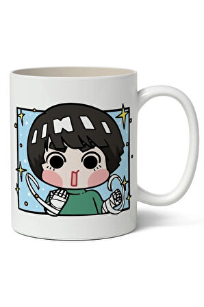 Naruto Rock Lee Avatar Baskılı Anime Beyaz Kupa Bardak