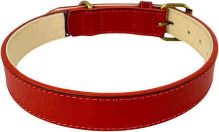 %100 Hakiki Deri - Antik Tokalı Köpek Tasması – Yumuşak İç Katman, Dayanıklı ve Şık Tasarım - Gerçek Deriden Tasma; Ekstra Küçük, Küçük, Orta, Büyük, Çok Büyük Köpekler İçin (Kırmızı, XS)