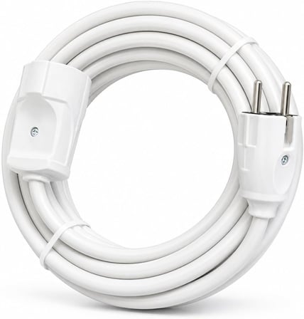 3x2.5mm TTR Tekli Beyaz Topraklı Kauçuk Uzatma Kablosu (10 METRE)