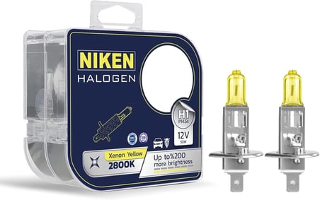 12V H1 55W Sarı Işık Ampul PX26D 2800K, 1 Takım 2 Adet
