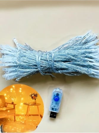Yenigeldi 10 Mt Yılbaşı Led Günışığı Usb Girişli Noel Dekorasyon Üç Kademeli, Sarı