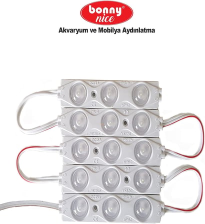 Akvaryum Modül LED Aydınlatma Işık Anahtarlı 5'li (Beyaz)