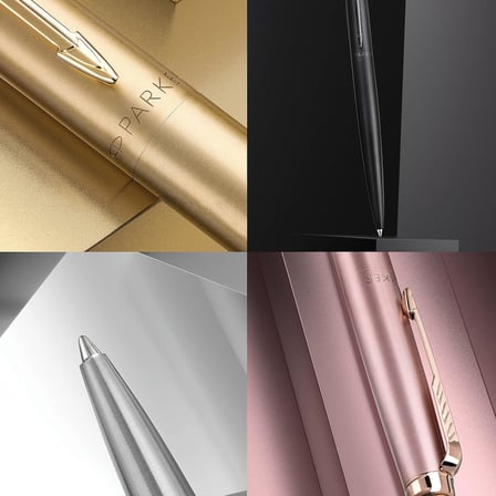 PARKER Jotter XL tükenmez kalem, tek renkli, paslanmaz çelik, orta kalem ucu, mavi mürekkep, hediye kutusu