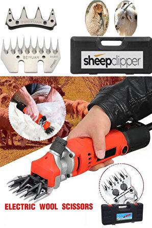 Sheep Clipper Alman 9400 Panzer Çift Metal Şanzuman Koyun Kırkım Makinesi Ağır Hizmt Devir Ayarlı Bakır Sargı