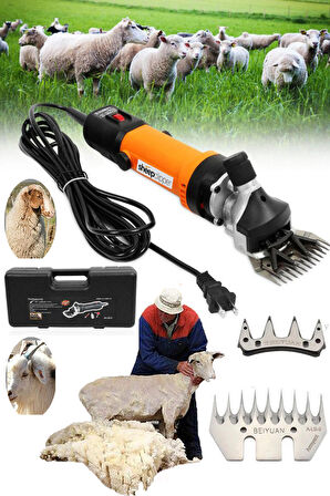 Sheep Clipper Alman 9600 Schere Çift Metal Şanzuman Koyun Kırkım Makinesi Devir Ayarlı Bakır Sargı