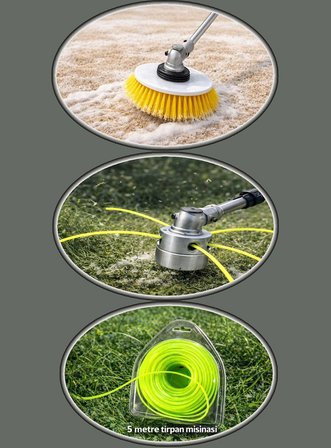 Eısenn German Strong 4x4 Bakır Şanzıman 15 Pcs Full Aparat Yan Tipi Benzinli Ot Çalı Çim Biçme Akrobat Çapa