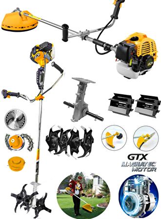 Projcb Plus Eurostore 14 Hp Yan Tipi Benzinli Motorlu Ot Çalı Tırpanı + Toprak Eşeleme + Akrobat Çapalama