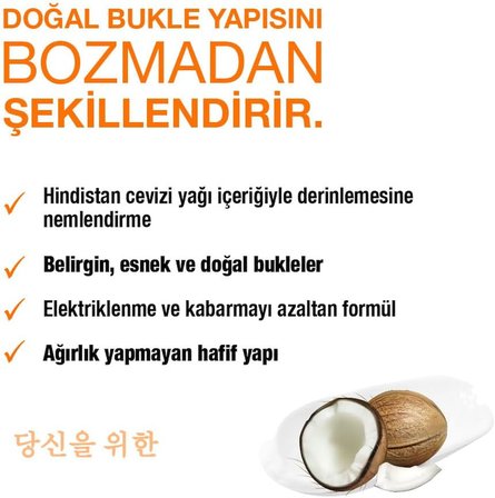 Bukle Belirginleştirici Saç Köpüğü 200ml – Kıvırcık Saçlar İçin Şekillendirici Köpük, Elektriklenme Önleyici, Hindistan Cevizi Yağı Nemlendirici, Doğal Parlaklık ve Yumuşak Bukleler