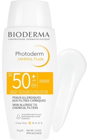 Photoderm Mineral Fluid SPF50+ Çok Hassas Ciltler için Çok Yüksek Korumalı Yüz, Vücut Güneş Kremi 75 gr