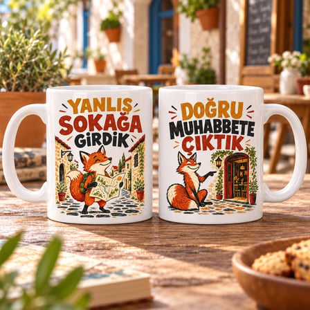 Kanka Rotası 2'li Porselen Kupa Seti - MODEL 953