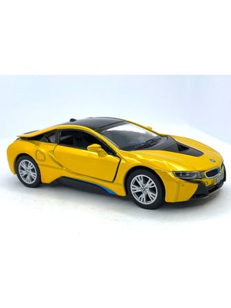 Kinsmart Bmw I8 - Çek Bırak 5inch. Lisanslı Model Araba, Oyuncak Araba 1:36
