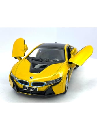 Kinsmart Bmw I8 - Çek Bırak 5inch. Lisanslı Model Araba, Oyuncak Araba 1:36