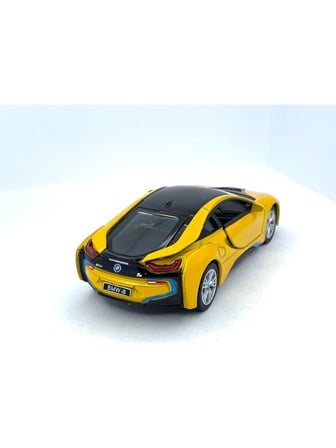 Kinsmart Bmw I8 - Çek Bırak 5inch. Lisanslı Model Araba, Oyuncak Araba 1:36