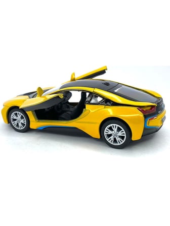 Kinsmart Bmw I8 - Çek Bırak 5inch. Lisanslı Model Araba, Oyuncak Araba 1:36
