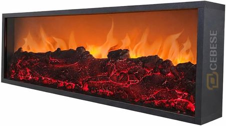 Dekoratif Elektrikli Yapay Şömine - 100x31.5x16.5 Cm - Farklı Renk Modları,kumandalı, Bluetooth Ses