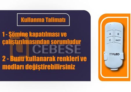 Dekoratif Elektrikli Yapay Şömine - 100x31.5x16.5 Cm - Farklı Renk Modları,kumandalı, Bluetooth Ses