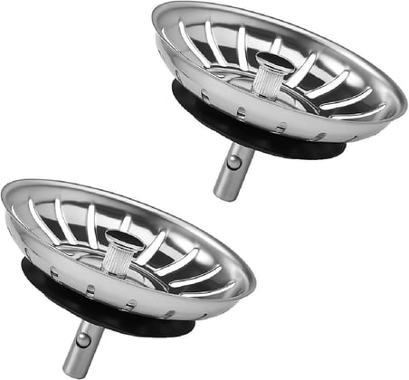 2 Adet Çöpmak Paslanmaz Çelik Sifon Süzgeci 8 Cm Lavabo Evye Süzgeci Lavabo Gider Süzgeci