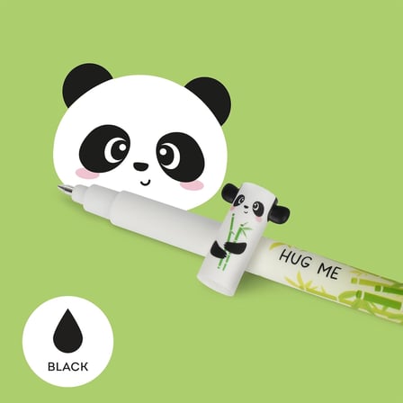 Sılınebılır Sıyah Renk Jel Kalem Panda Fügürlü 0.7 MM