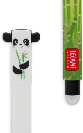 Sılınebılır Sıyah Renk Jel Kalem Panda Fügürlü 0.7 MM