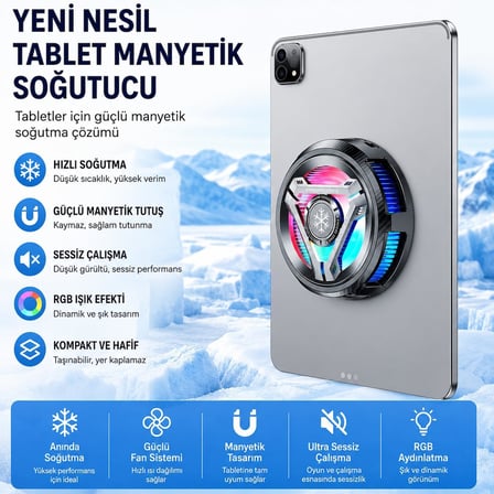 Tablet Soğutucu Fan, Taşınabilir Cihaz Soğutma Fanı