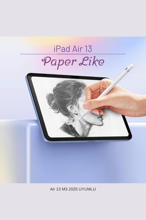 iPad Air 13 2025 M3 Çip Uyumlu Paper Like Ekran Koruyucu Gerçek Kağıt Hissi Parlama Önleyici