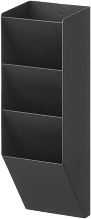 10097 Tower manyetik kalem tutucu, siyah, çelik/mıknatıs/silikon, minimalist, 6,2 x 6,2 x 20,8 cm (U x G x Y)