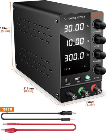 Ayarlanabilir 30V/10A SMPS DC Güç Kaynağı Voltaj Regülatörü (Black) SG-C3010