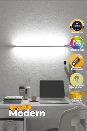Led köşe abajur aplik lambader lamba ışık Uzaktan Kumandalı 16 Renk 4 animasyon yapışkanlı