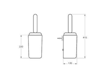 VitrA Liquid A44566 Tuvalet Fırçalığı, Krom