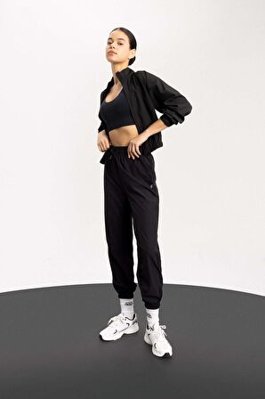 DeFactoFit Sporcu Dokuma Jogger Eşofman Altı Standart Fit A2437AX24SPBK81