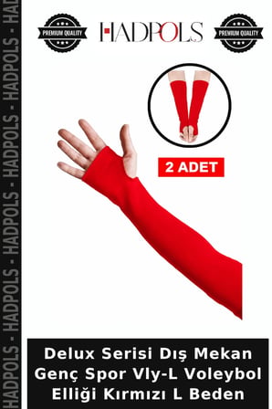 Delux Serisi Dış Mekan Genç Spor Vly-L Voleybol Elliği Kırmızı L Beden