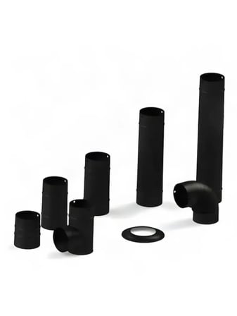 25 CM MAT SİYAH SOBA BORUSU -ANTRESİT-STANDART SOBA BORUSU