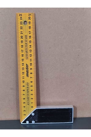 25 cm Paslanmaz Çelik Marangoz ve Tesviyeci Gönyesi 90' Dik Açı Ölçülü Dayanıklı Gönye