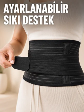 Elastik Bel Destek Korsesi Ayarlanabilir Cırtlı Sıkma Bantlı Bel Kemeri