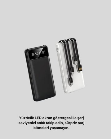 Taşınabilir 20.000 Mah Hızlı Şarj Powerbank 4 Çıkışlı