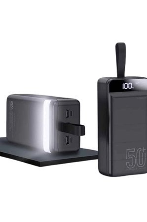 Powerbank Çoklu Şarj Girişi 50.000 Mah Taşınabilir Dijital Göstergeli