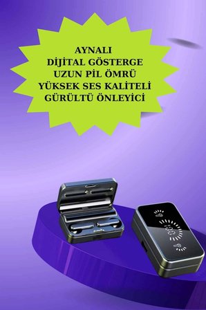 Powerbank Bluetooth Kulaklık Ve Yeni Model Akıllı Saat Seti Anc Özelliği Dokunamatik