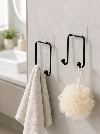 2 Adet Çok Amaçlı Yapışkanlı Askı Ev Mutfak Banyo Düzenleyici