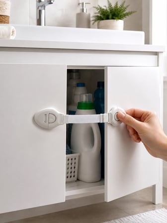 4'lü Esnek Kayışlı Çocuk Güvenlik Kilidi Pratik Ve Güvenli Kullanım