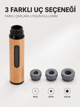 Taşınabilir Küllük İnce Orta Kalın 3 Farklı Uçlu Mini Küllük