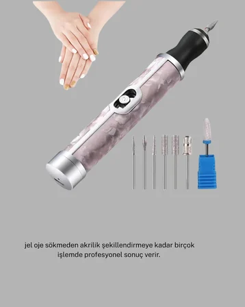 Tırnak Matkabı Ve Led Oje Kurutucu 2’li Profesyonel Bakım Seti Yeni Nesil