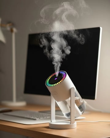 Yıldızlı Projektör Hava Nemlendirici Ultrasonik Buhar Ve Rgb Işık