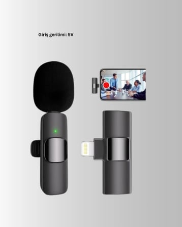 2’li Kablosuz Yaka Mikrofonu İphone İçin Profesyonel Video Ses