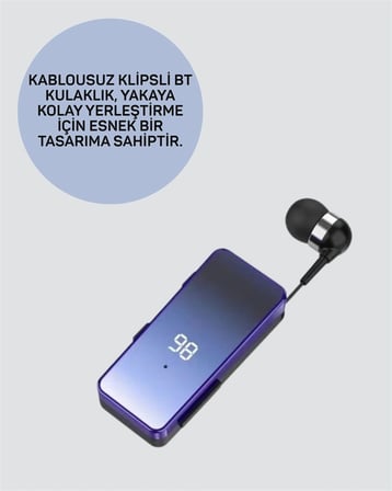 İki Telefona Aynı Anda Bağlanan Bluetooth 5.3 Klipsli Kulaklık – Mfb Çok Noktalı Bağlantı