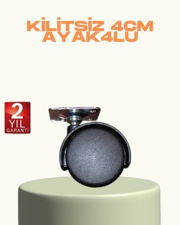 Kilitsiz Mini Tekerlek Ayak 4 Cm 4’lü Set Kolay Montaj