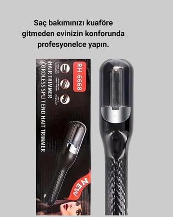 Rh-6668 Şarjlı Taşınabilir Otomatik Saç Düzeltici Elektrikli Saç Kesme Makinesi