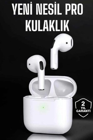 Beyaz Yeni Nesil Pro Bluetooth Kulaklık Yüksek Ses Kaliteli Anc Özelliği