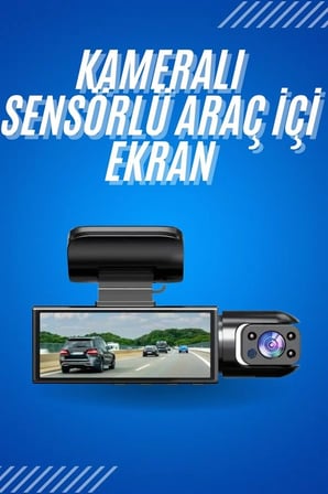 Araç İçi Full Hd Kamera Ön Ve Arka Kameralı Ekranlı Araç Kamerası